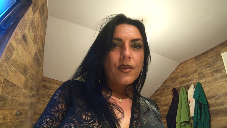 MilfyCalla: Bathroom Toilet Fetish. Lace Robe Dirty Talk and Shiny Dress...