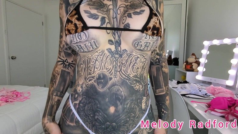 Melody Radford: Vit micro bikini och underkläder försöker på haul - Melody Radford