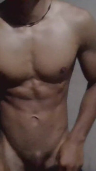 A Muscular Teen Boy Show His Body