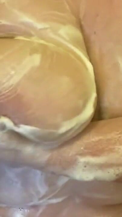 Bbwbootyful - Shower soapy boobs play (Real homemade BBW BBC porn)