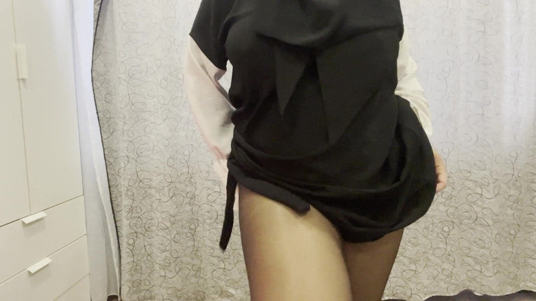 Lux Eva: Марокканская сводная сестра в колготках без трусиков