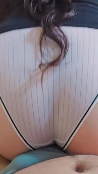 I Rubbed My Ass Against His Cock so Much That I Made Him Shoot a Big Stream of Cum