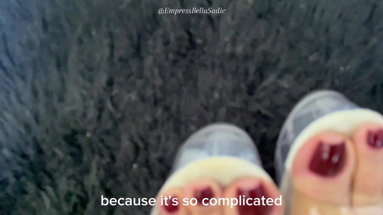 Empress Bella Sadic: Průhledné podpatky na platformě a sexy červené nehty Imperatrizbelly