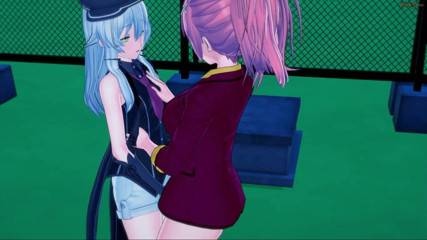 Hentai Smash: Altina Orion bekommt ihre muschi von mitschülerin Juna Crawford vor...