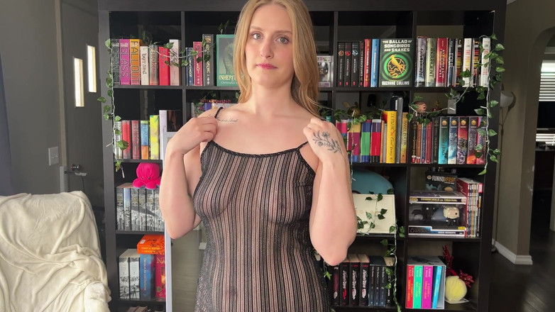 Nerdy Nympho: Прозрачное черно-белое платье, примерка перегона