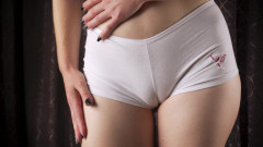 Teasecombo 4K: Große weiße höschen cameltoe nahaufnahme necken 4k