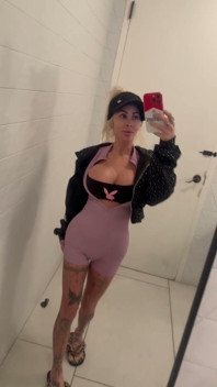 Danae Showing Tits in the Mirror