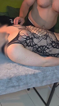 White Guy in Dishdasha & Fishnet Gets Gay Massage Happy Ending
