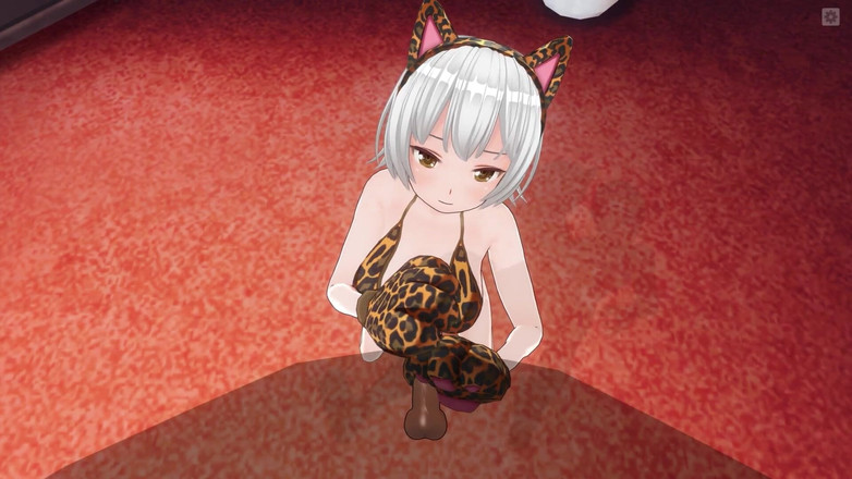 H3DC: 3D hentai neko flicka slår din kuk med hennes paws