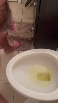Pissing in the Restroom at Home