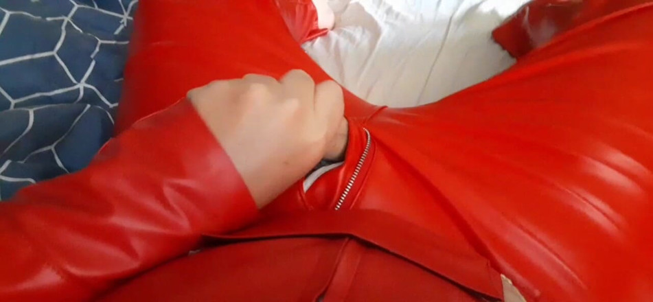 Rusty Sunnybrook: Leche en el disfraz de cuero de cosplay de compañero...