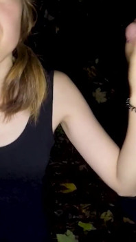 Japanese Teen Secretly Sucks Big Dicks at Night