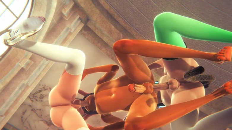 Yaoitube: Yaoi femboy - саймон тріо з двома фембоями в церкві