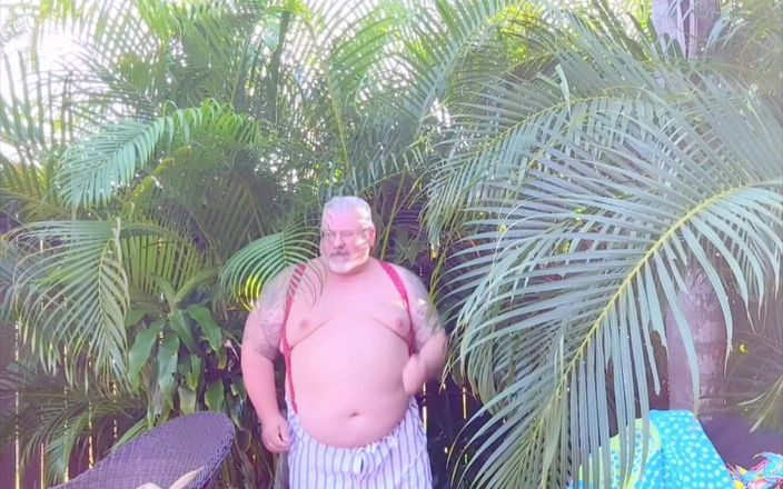 Hand-Free-Daddy-Chub: 男性的なビッグファットベアクマのクマの絶頂の41分