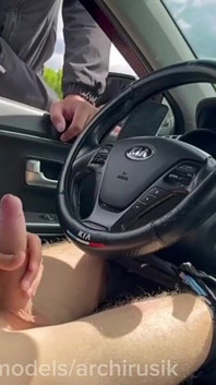 A Hot Twink Cruise on the Highway, Stepdaddy Jerked Me off on the Road and Fucked Me Roughly Bareback! Exclusive.