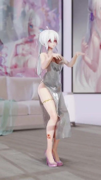 Iu-lila vestido striptease tetona