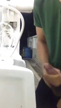 Excited Behind the Bathroom