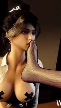 3D Big Boobs Lesbians Have BDSM Sex