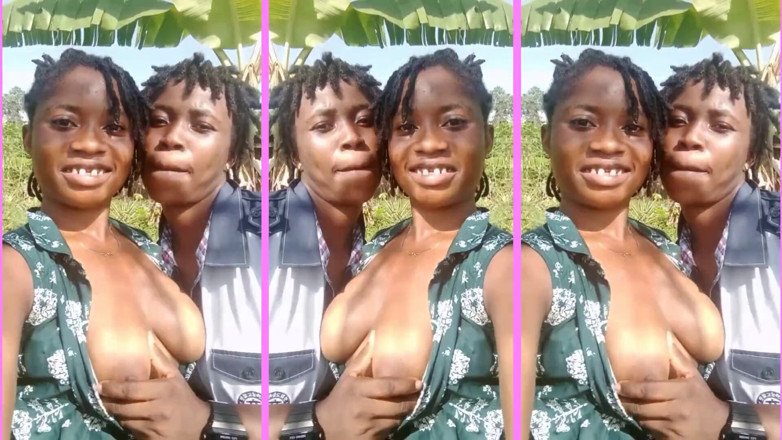 African Beauties: Black Teen Lesbians Risky Outdoor Fun