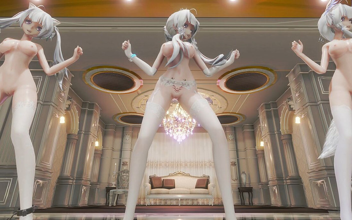 MikuMotion: [MMD] Triple Happy Brilliance Step White Silk JK Student Girl...