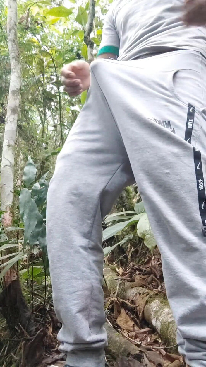 Hornyboy2058: Ich gehe durch den wald, ich masturbiere am ende, ich...