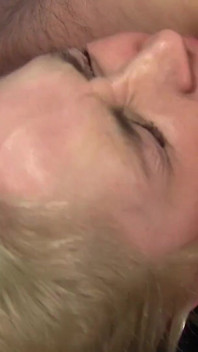 Hot blonde Sarah does wild handjob and deepthroats