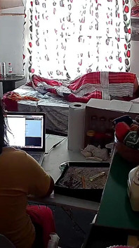Stepfather on the Stepdaughter While Doing Homeoffice