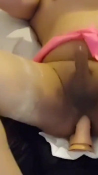 Naughty Sissy Playing with His Favorite Dildo