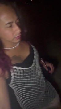 Horny Tranny on Night Walk