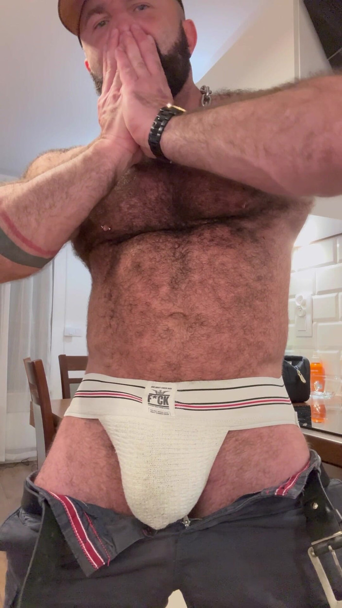 Tyler Rex: Gay muscle bear joi - pemujaan kaki, jockstrap, ngendum kontol dan...