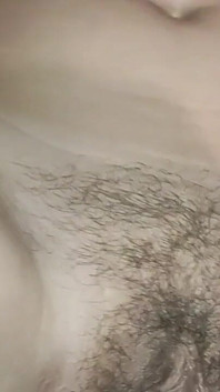 Female Masturbation on the Hairy Pussy