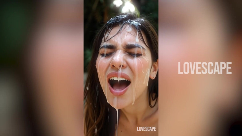 Lovescape: Cascade plajı - latin ısısı (ai oluşturulmuş)