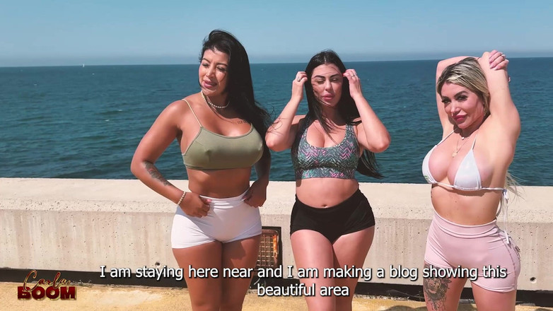 Carla Boom: Kolumbijki i Hiszpanki pieprzą nieznajomego wielkiego kutasa - Carla Boom, Mariana...