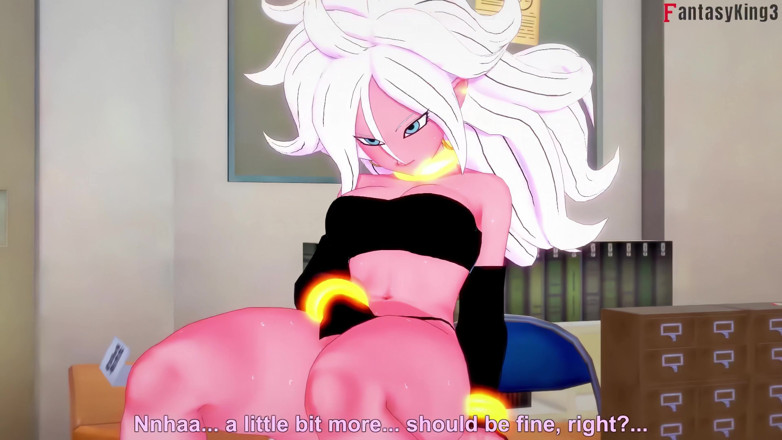Fantasy king: Android 21 se masturbează în bibliotecă, așa că o ajut - Dragon Ball...