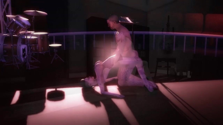 The animation shot: CG анимация с пожилым чуваком, подбивающей тинку