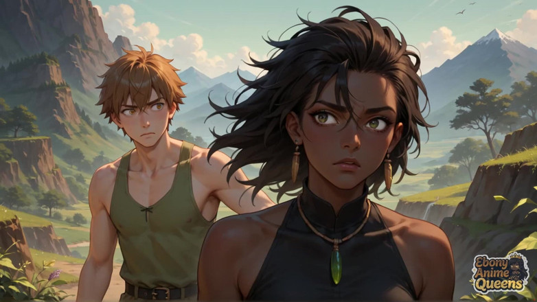 Ebony Anime Queens: Ebenholzgöttin bläst im freien! Nackt, versaut, sexy und heiß!
