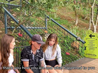 Blind Man Gets Lost in the Park and Two Latinas Fuck Him