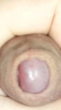 Close up Masturbation Uncut Cock and Cumshot