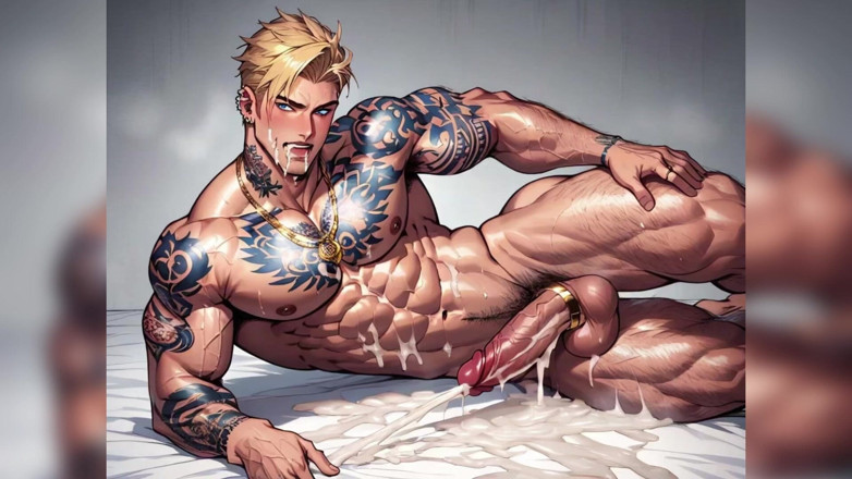 AI gay porn: BBC Gay Ass Jebanie Hard Cum