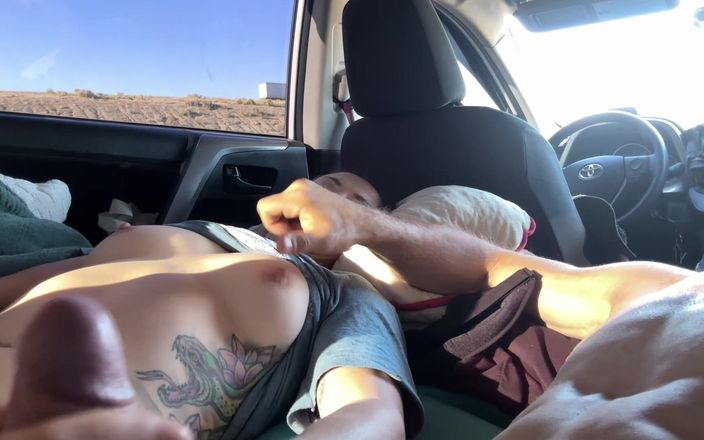 Bigmax8inch: Dickflash parkeringsplats camp bil morgon sex spermasprut stor kuk