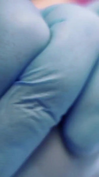 Asmr Video- Hot Sounding - Blue Nitrile Gloves Fetish Close up Video
