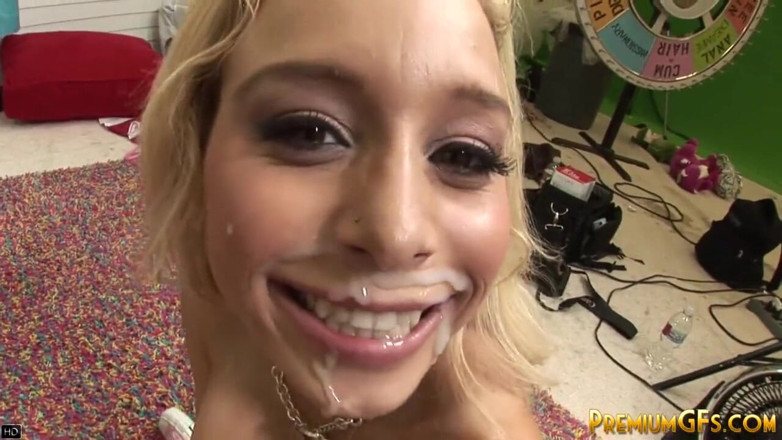 Fucked Up GFs: Horny Morgan Layne gets a beautiful facial after getting nailed...