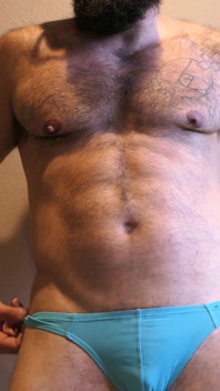 Teasing with My Blue Thong