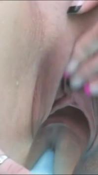 Very Beautiful Sexy MILF with Big Tits Masturbates Her Pussy with a Dildo in the Pool