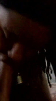 Experienced Ebony Babe Sucks Throbbing BBC Dripping Cum Everywhere