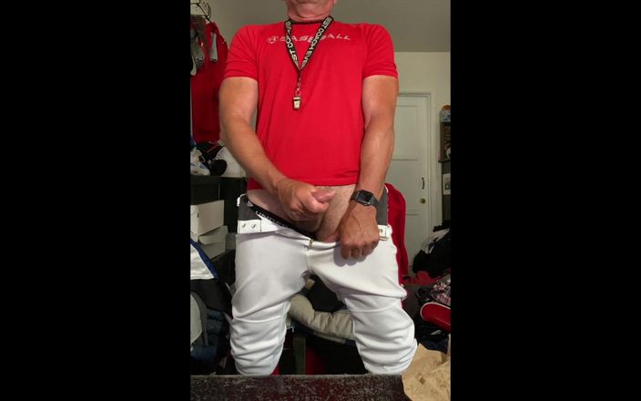 JockDad87: Jockdad87 Edging in Baseballausrüstung mit seiner Taschen-muschi