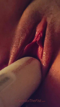 Left with the Hitachi Wand in My Pussy