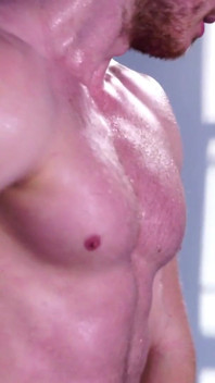 Straight Slavic Jock Bodybuilder Naked and Wanking His Big Hard Cock Until He Cums