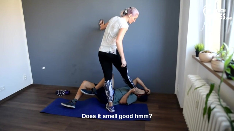 Czech Soles - foot fetish content: Beaten by gym instructor's feet