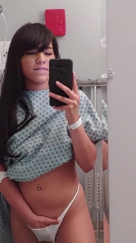 Busty Big Ass Quarantined Teen Almost Caught Masturbating in Hospital Room